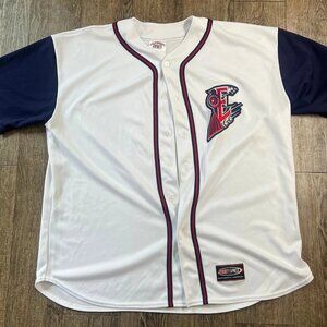 Round Rock Express Minor League Mens White Button-Up Jersey Size 2XL VINTAGE Y2K